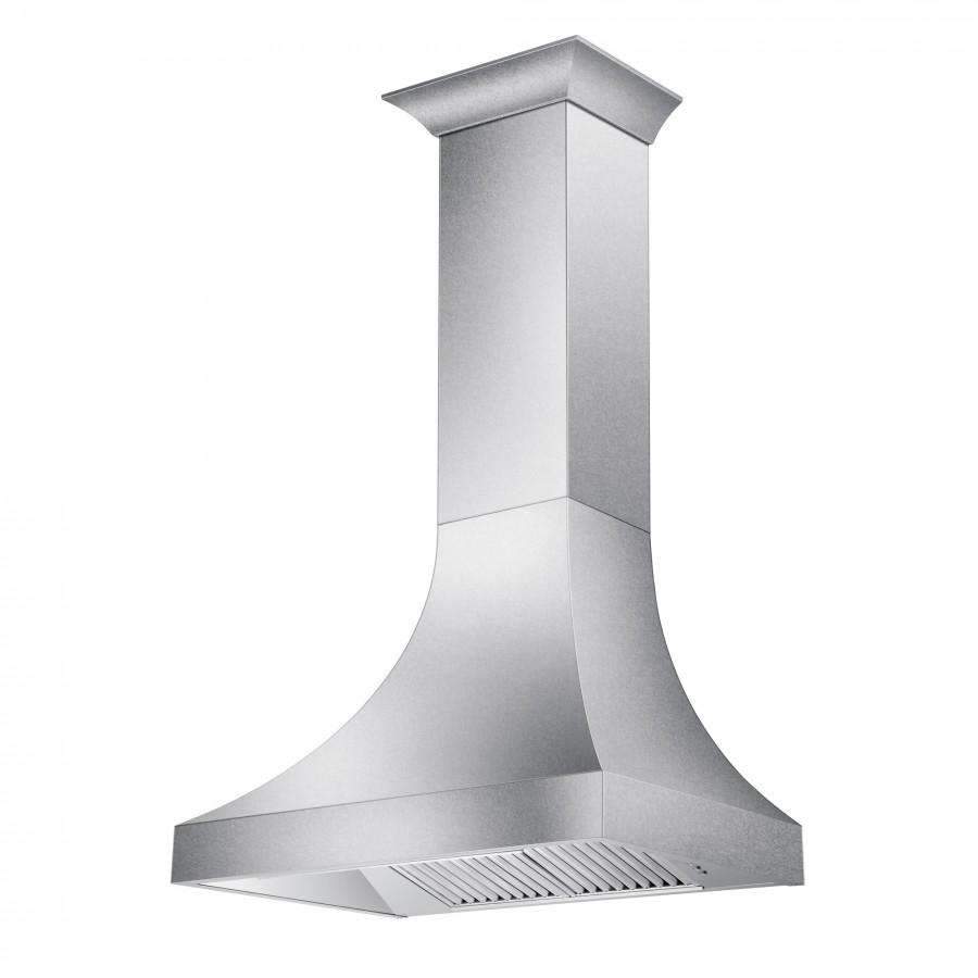 ZLINE 30-Inch Designer Series DuraSnow Stainless Wall Range Hood with 500 CFM Motor (8632S-30)