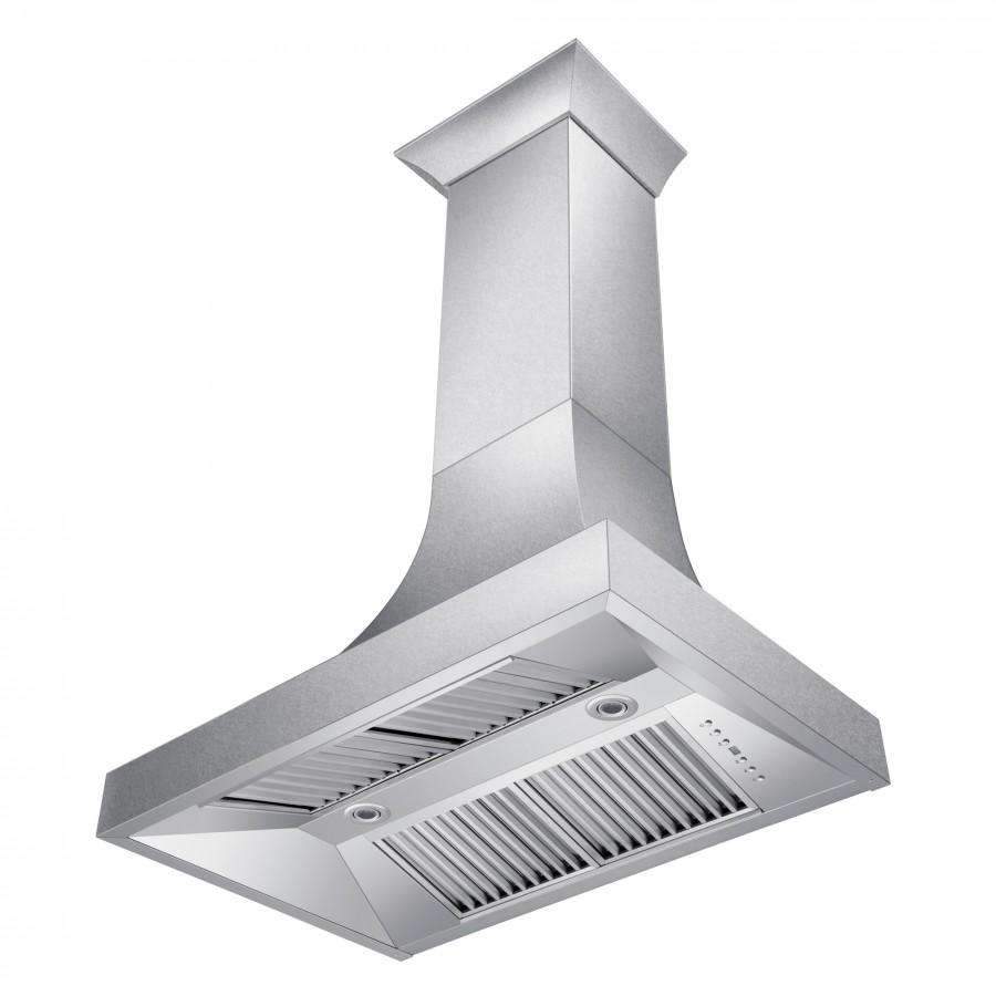 ZLINE 30-Inch Designer Series DuraSnow Stainless Wall Range Hood with 500 CFM Motor (8632S-30)