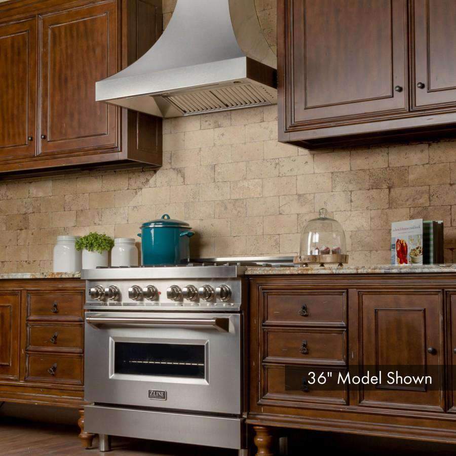 ZLINE 30-Inch Designer Series DuraSnow Stainless Wall Range Hood with 500 CFM Motor (8632S-30)