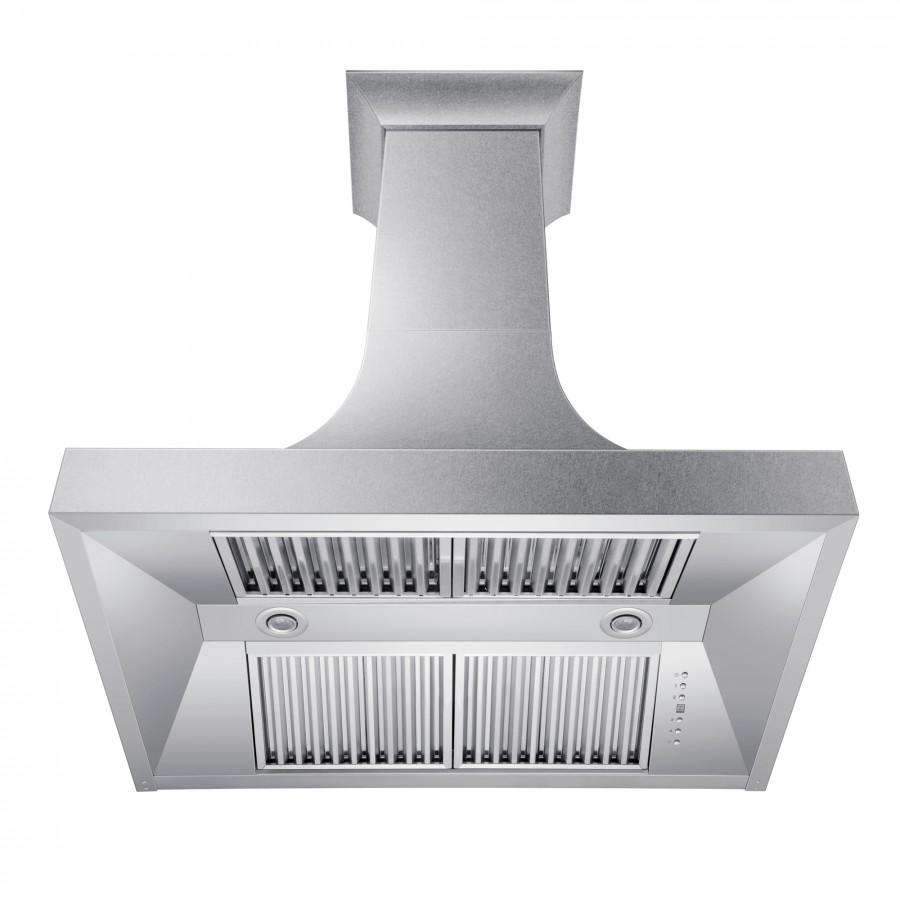 ZLINE 30-Inch Designer Series DuraSnow Stainless Wall Range Hood with 500 CFM Motor (8632S-30)