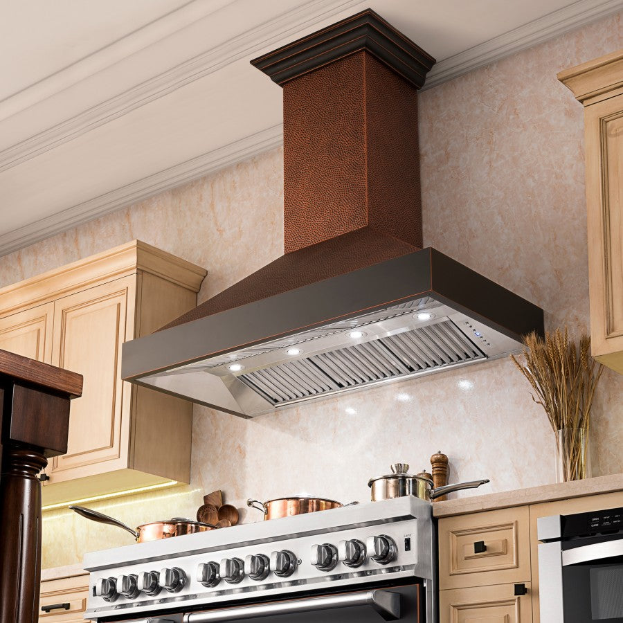 ZLINE 30-Inch Designer Series Hand-Hammered Copper Finish Wall Range Hood (655-HBXXX-30)