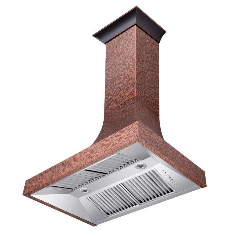 ZLINE 30-Inch Designer Series Hand-Hammered Copper Finish Wall Range Hood with 500 CFM Motor (8632H-30)