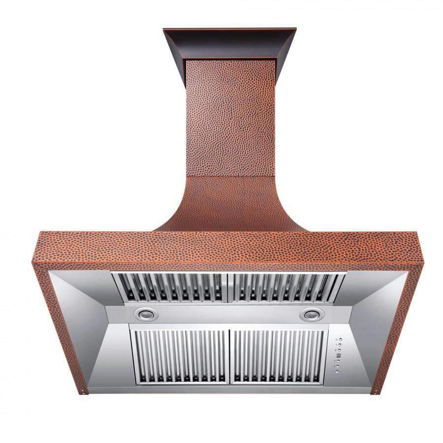 ZLINE 30-Inch Designer Series Hand-Hammered Copper Finish Wall Range Hood with 500 CFM Motor (8632H-30)