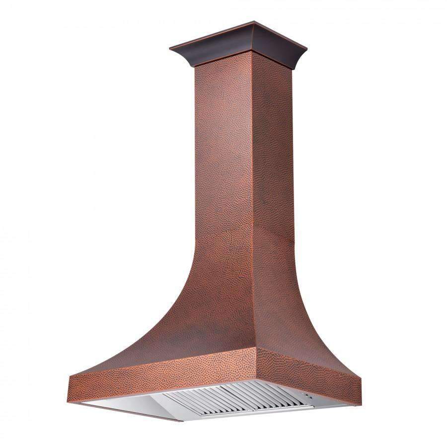 ZLINE 30-Inch Designer Series Hand-Hammered Copper Finish Wall Range Hood with 500 CFM Motor (8632H-30)