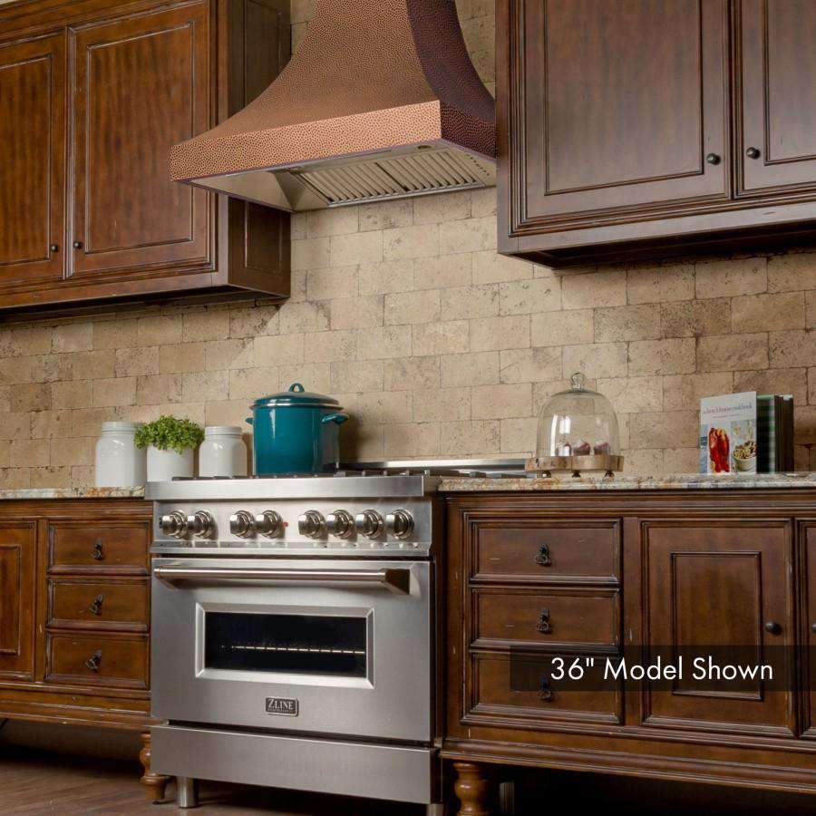 ZLINE 30-Inch Designer Series Hand-Hammered Copper Finish Wall Range Hood with 500 CFM Motor (8632H-30)