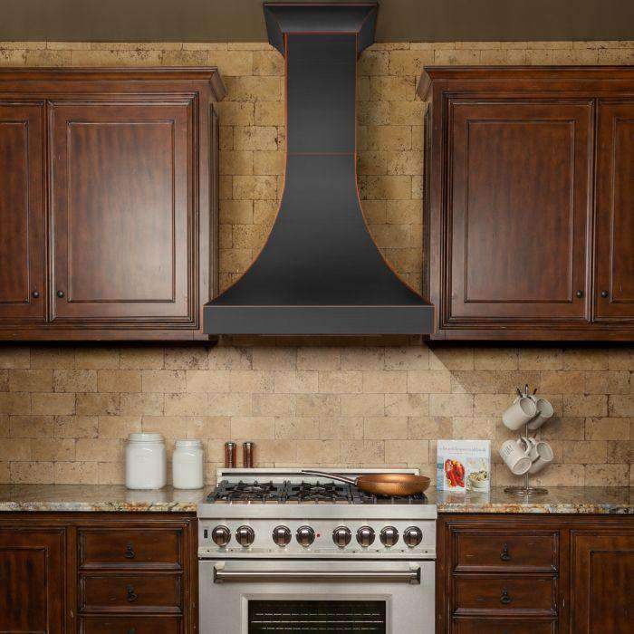 ZLINE 30-Inch Designer Series Oil-Rubbed Bronze Wall Range Hood with 500 CFM Motor (8632B-30)