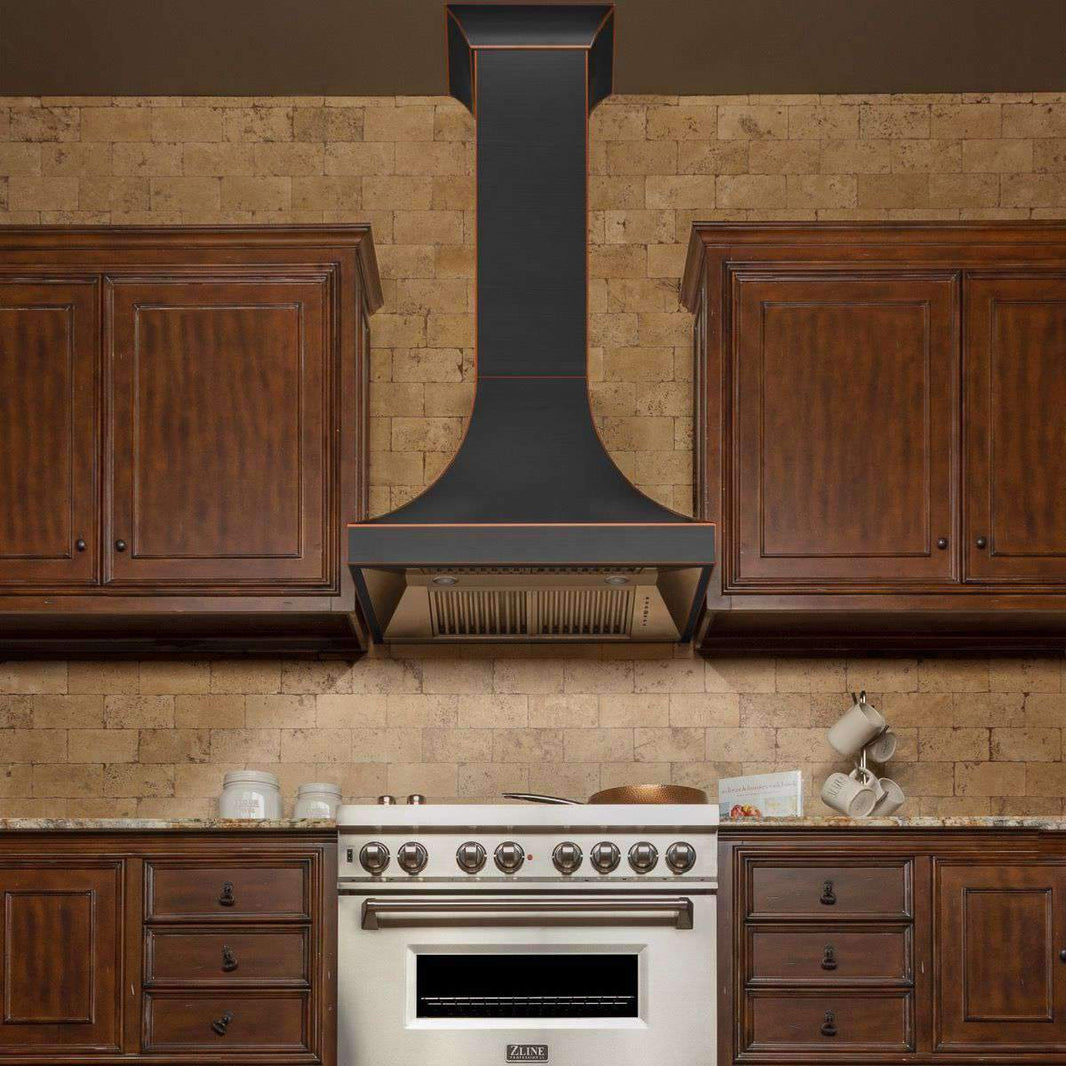 ZLINE 30-Inch Designer Series Oil-Rubbed Bronze Wall Range Hood with 500 CFM Motor (8632B-30)