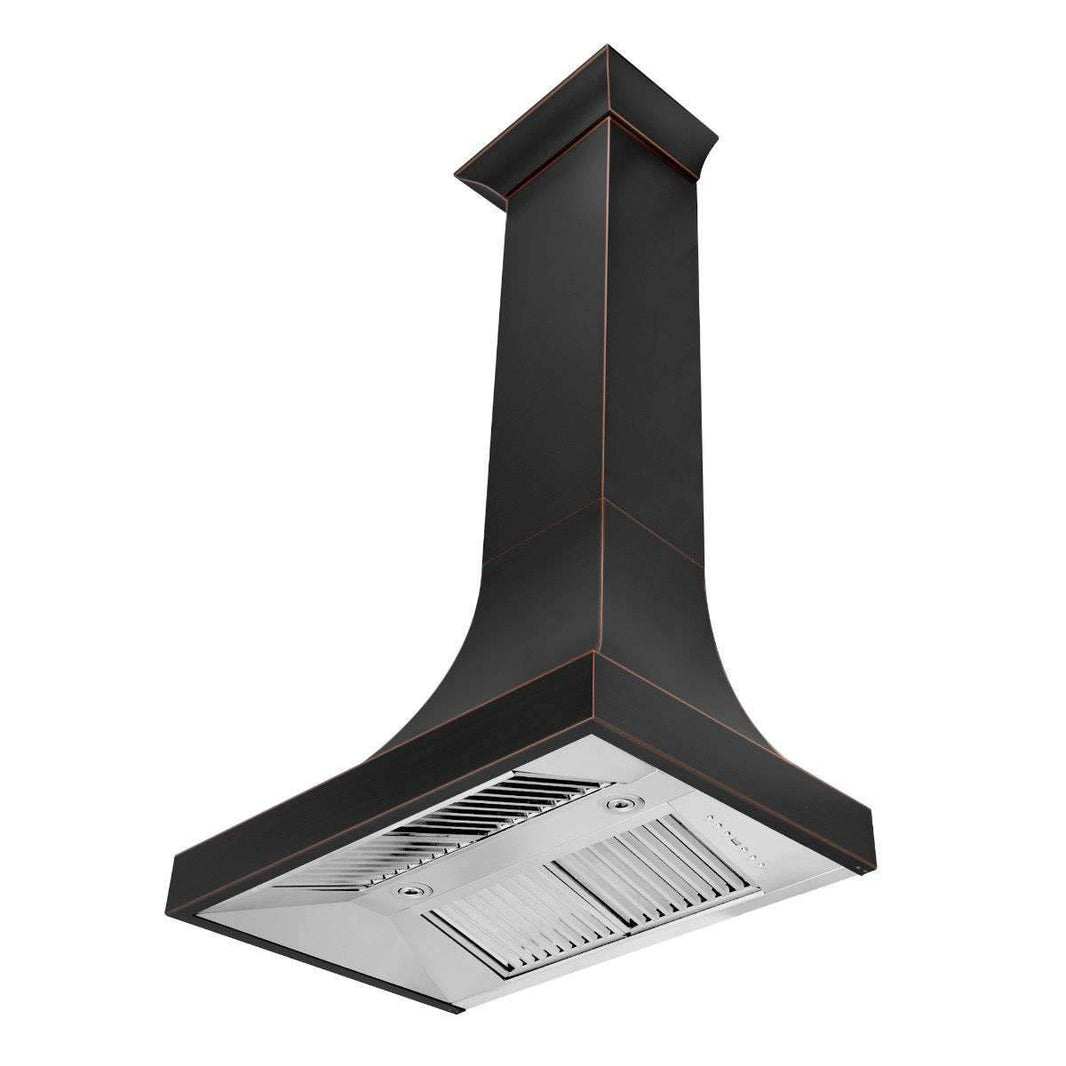 ZLINE 30-Inch Designer Series Oil-Rubbed Bronze Wall Range Hood with 500 CFM Motor (8632B-30)