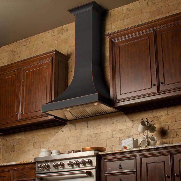 ZLINE 30-Inch Designer Series Oil-Rubbed Bronze Wall Range Hood with 500 CFM Motor (8632B-30)