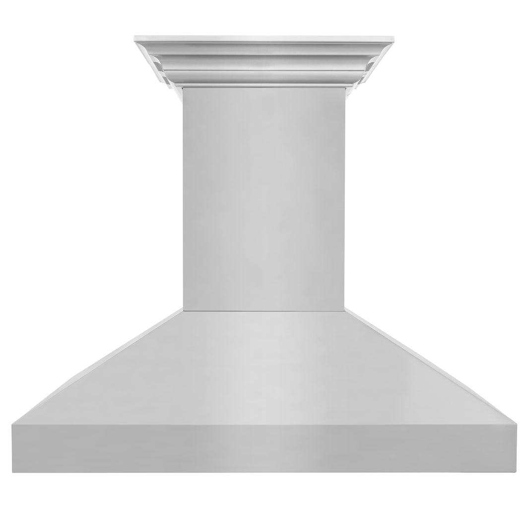 ZLINE 30-Inch Ducted Vent Island Mount Range Hood in Stainless Steel with Built-in CrownSound Bluetooth Speakers (597iCRN-BT-30)