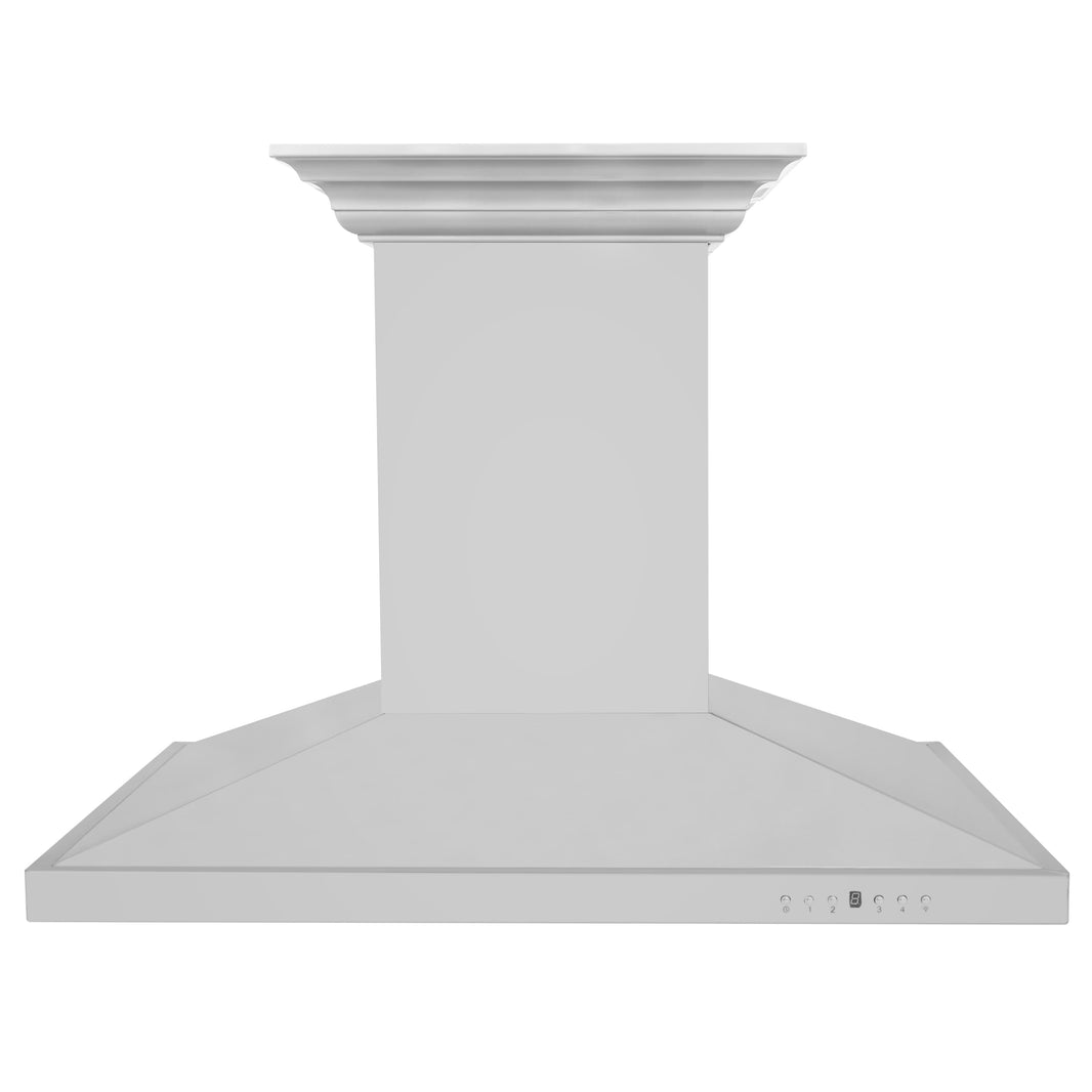 ZLINE 30-Inch Ducted Vent Island Mount Range Hood in Stainless Steel with Built-in CrownSoundBluetooth Speakers (GL2iCRN-BT-30)