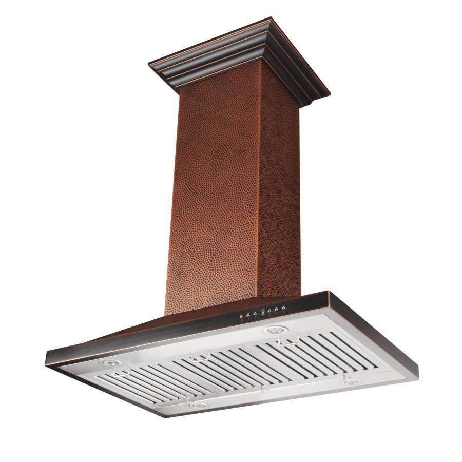 ZLINE 30-Inch Hand Hammered Copper Island Range Hood (8GL2Hi-30)