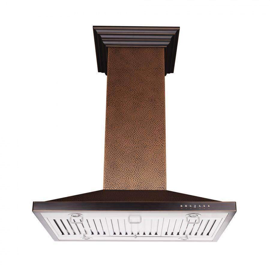 ZLINE 30-Inch Hand Hammered Copper Island Range Hood (8GL2Hi-30)