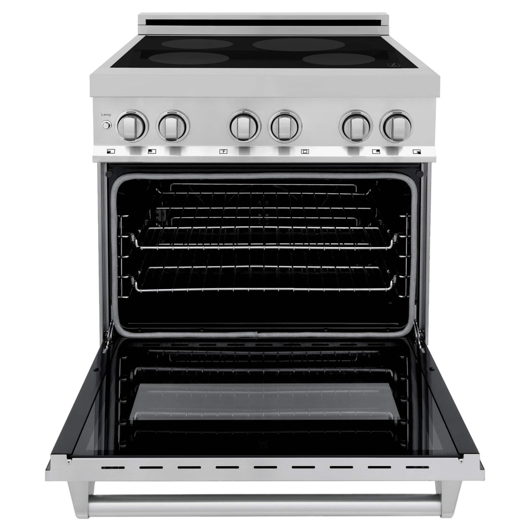 ZLINE 30-Inch 4.0 cu. ft. Induction Range with a 4 Element Stove and Electric Oven in Stainless Steel (RAIND-30)