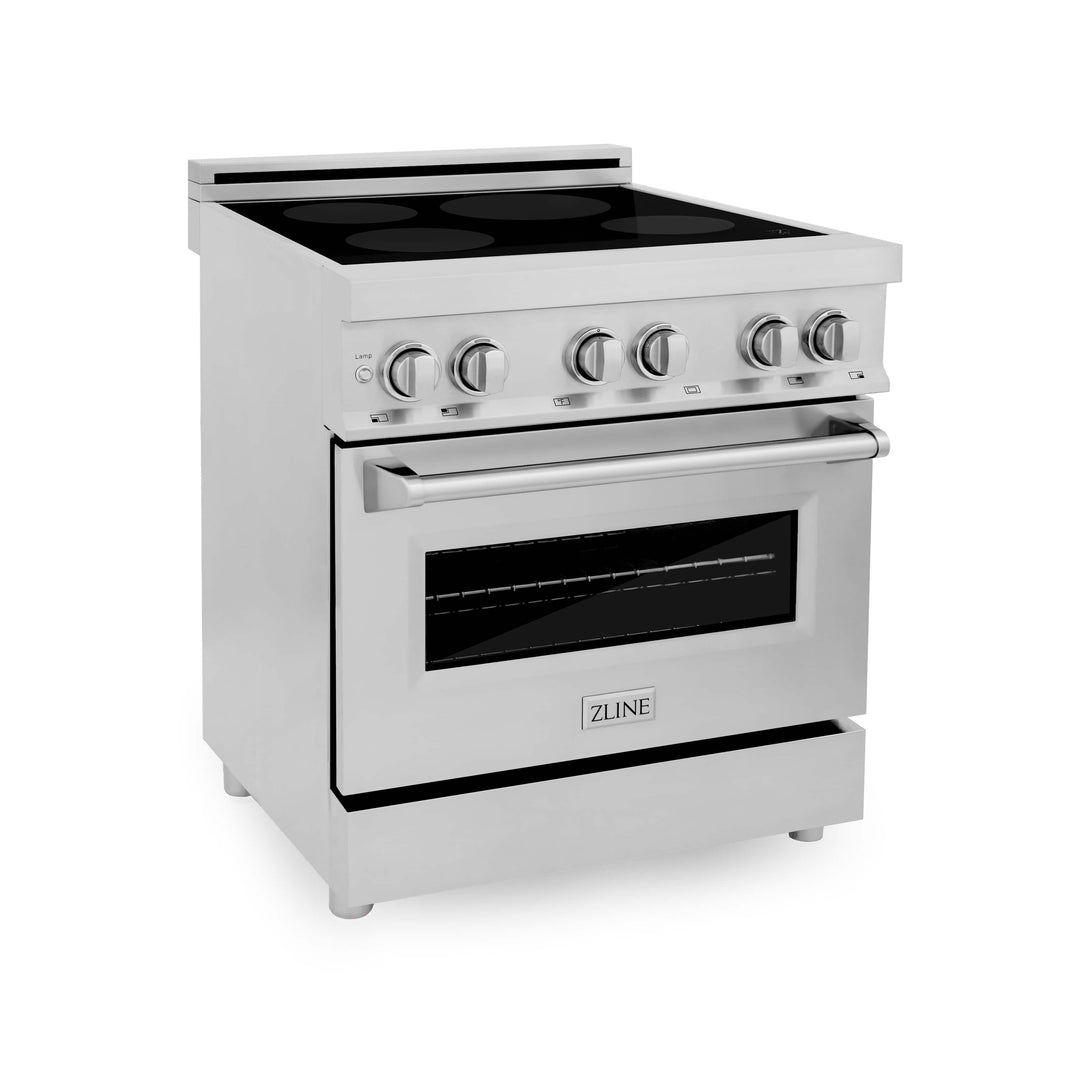 ZLINE 30-Inch 4.0 cu. ft. Induction Range with a 4 Element Stove and Electric Oven in Stainless Steel (RAIND-30)