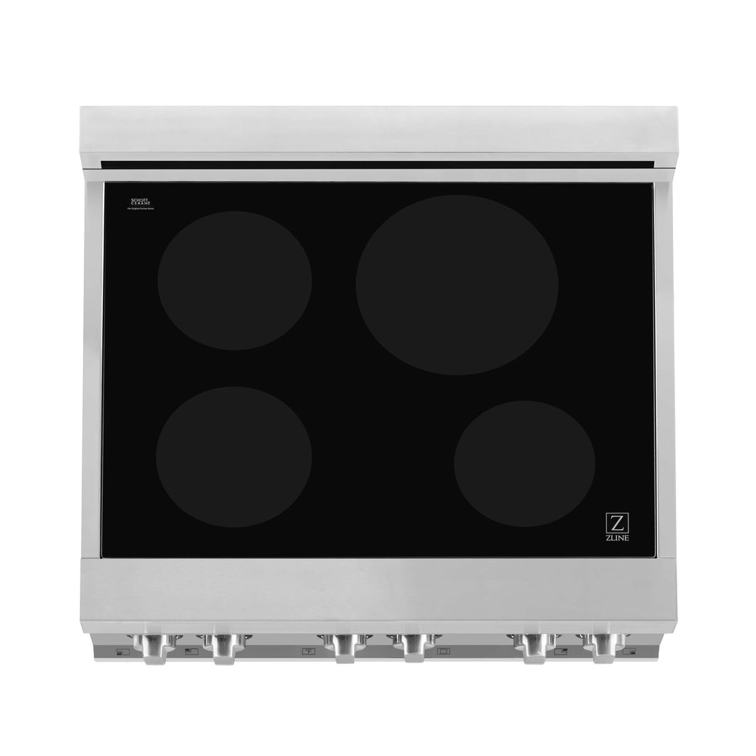 ZLINE 30-Inch 4.0 cu. ft. Induction Range with a 4 Element Stove and Electric Oven in Stainless Steel (RAIND-30)