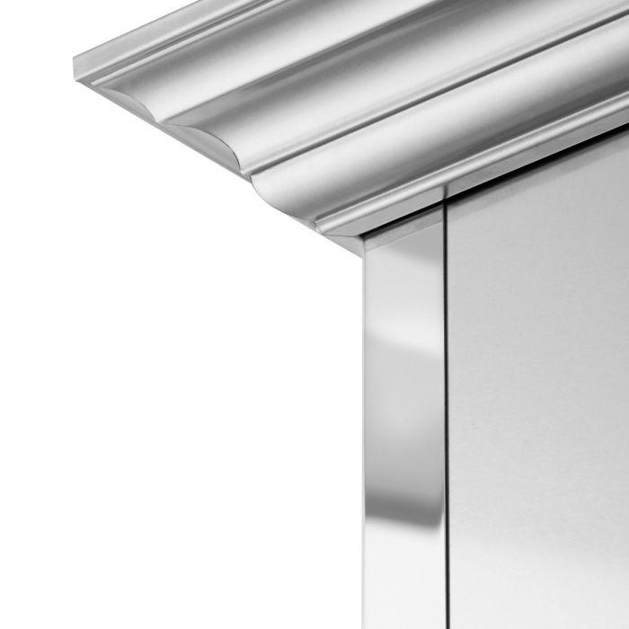 ZLINE 30-Inch Designer Series Wall Mount Range Hood in DuraSnow Stainless Steel with Mirror Accents (655MR-30)