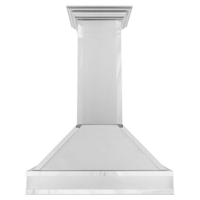 ZLINE 30-Inch Designer Series Wall Mount Range Hood in DuraSnow Stainless Steel with Mirror Accents (655MR-30)