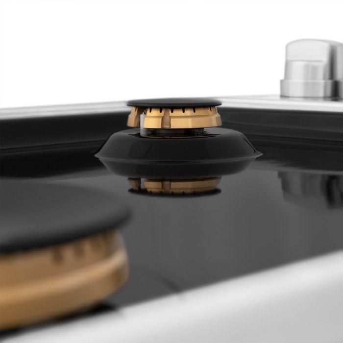 ZLINE 30-Inch Drop-in Cooktop With 4 Gas Burners And Black Porcelain Top with Brass Burners (RC-BR-30-PBT)