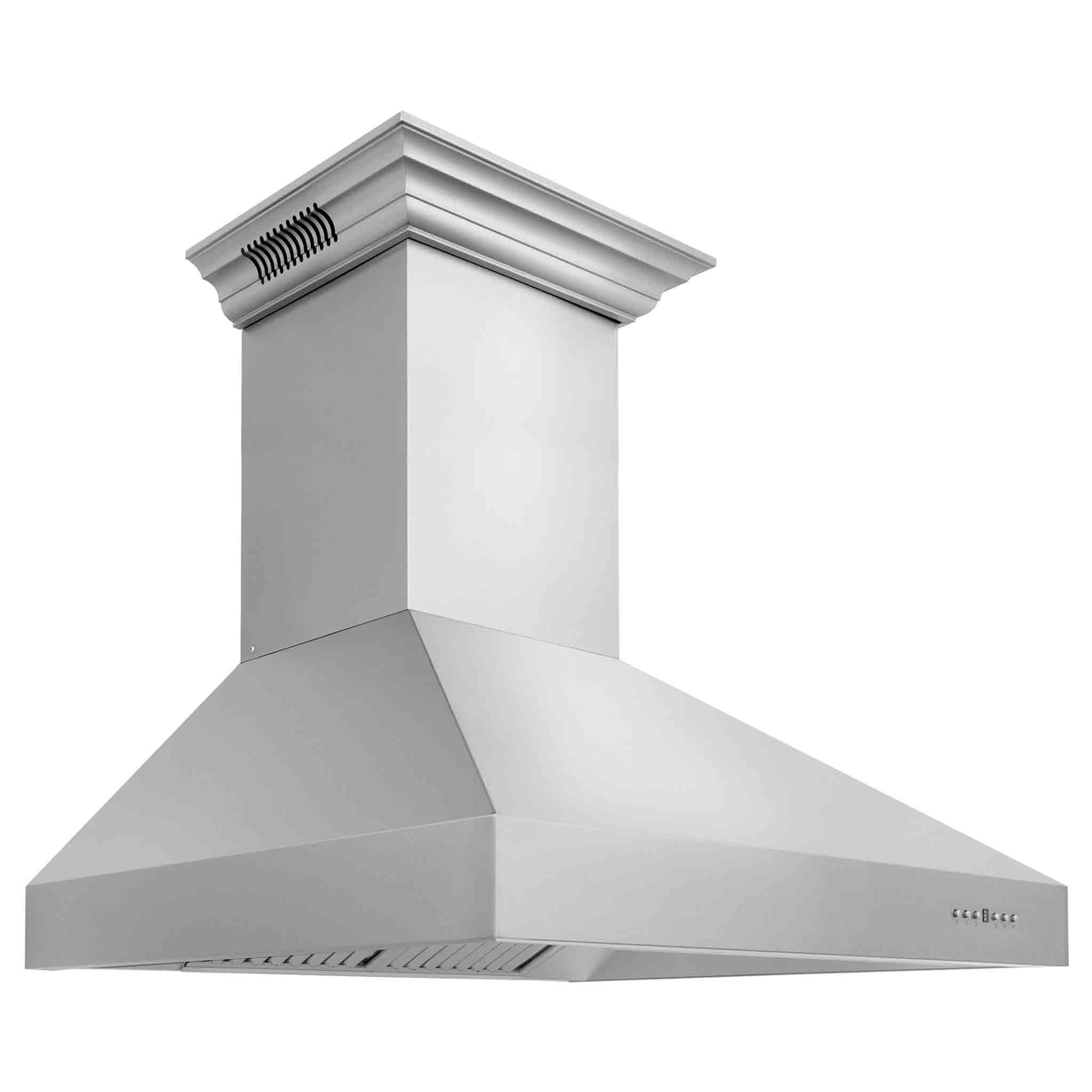 ZLINE 30-Inch Professional Wall Mount Range Hood in Stainless Steel with Built-in CrownSound® Bluetooth Speakers (697CRN-BT-30)