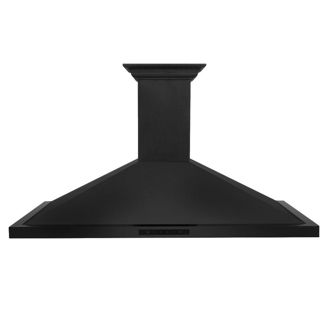 ZLINE 30-Inch Wall Mount Range Hood in Black Stainless Steel with Built-in CrownSound Bluetooth Speakers (BSKBNCRN-BT-30)