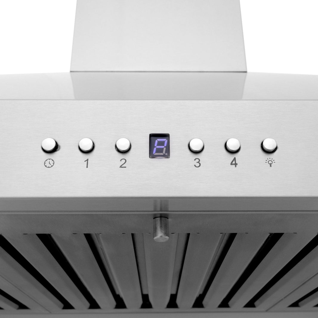 ZLINE 30-Inch Wall Mount Range Hood in Stainless Steel with Built-in CrownSound® Bluetooth Speakers (KL3CRN-BT-30)