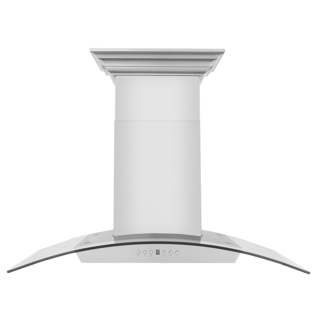 ZLINE 30-Inch Wall Mount Range Hood in Stainless Steel with Built-in CrownSound® Bluetooth Speakers (KZCRN-BT-30)