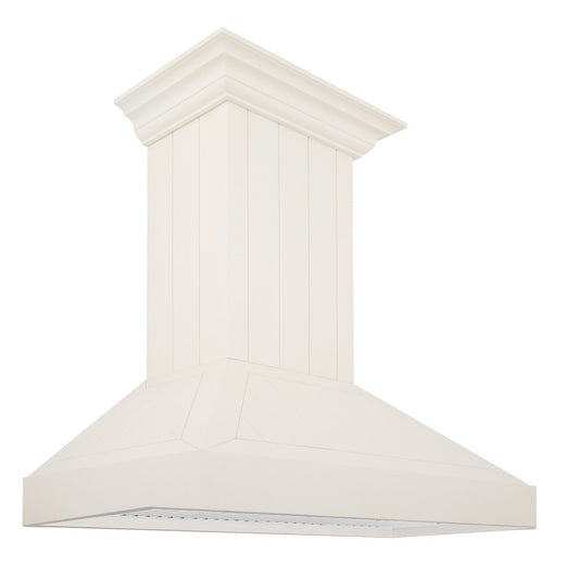 ZLINE 30-Inch Wooden Wall Mount Range Hood in White (KPTT-30)