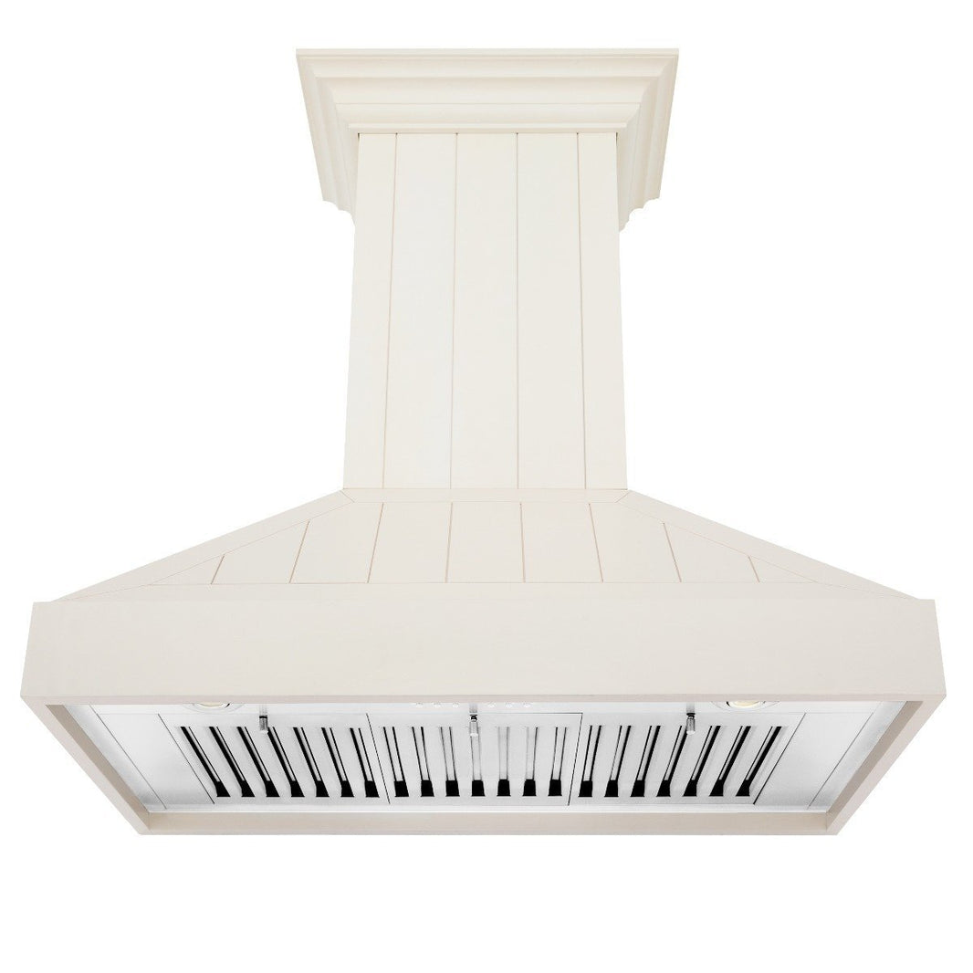 ZLINE 30-Inch Wooden Wall Mount Range Hood in White (KPTT-30)