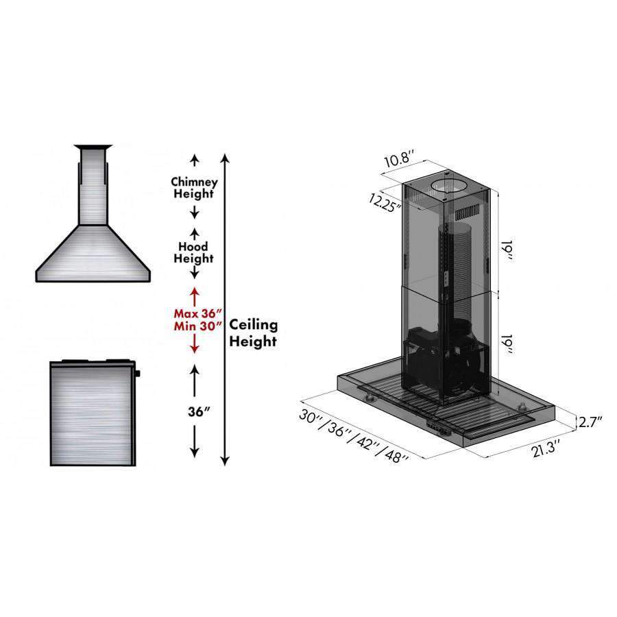 ZLINE 30-Inch Island Range Hood (KE2i-30)