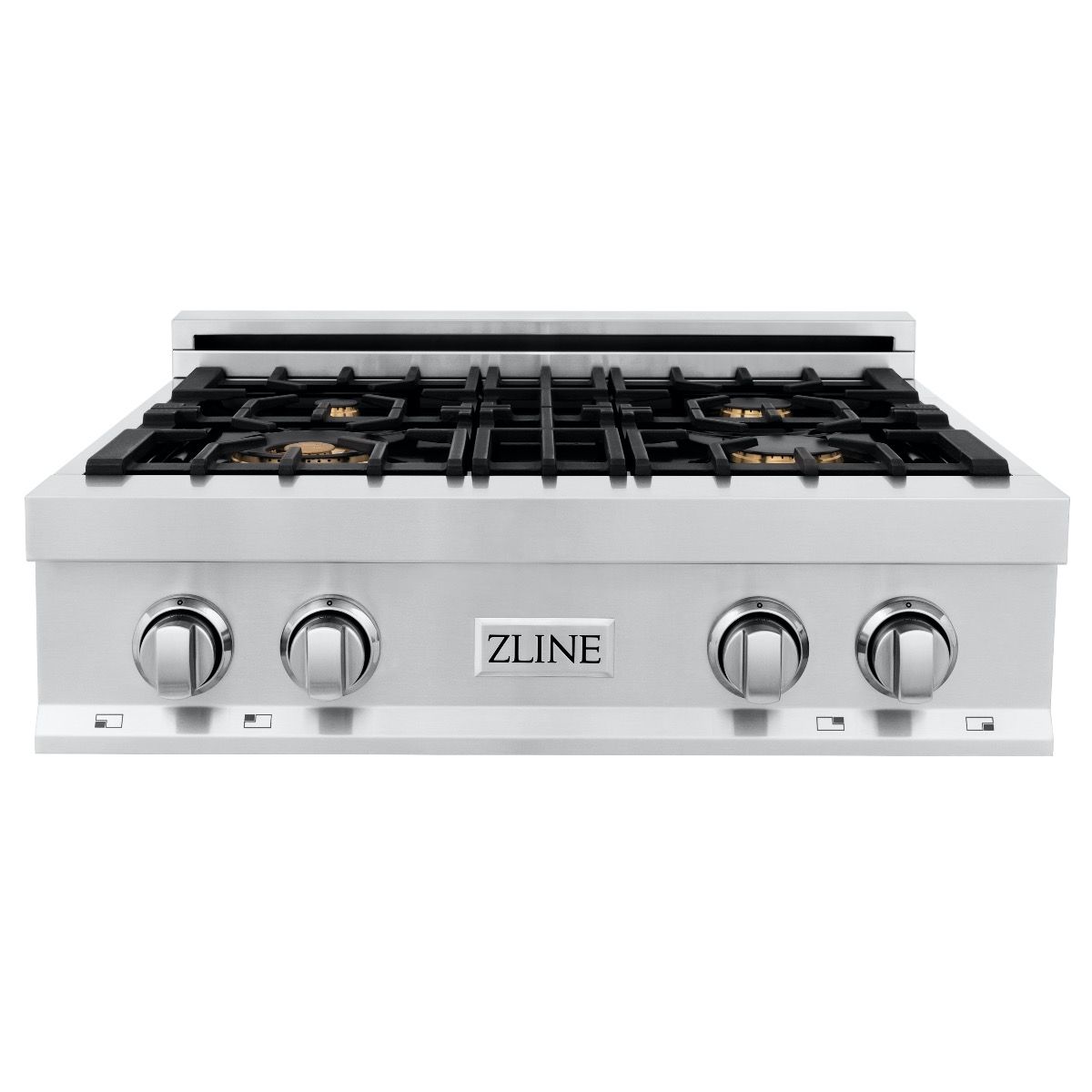 ZLINE 30-Inch Porcelain Gas Stovetop with 4 Gas Brass Burners (RT-BR-30)