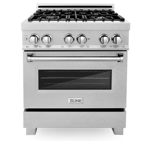 ZLINE 30-Inch Professional Dual Fuel Range in DuraSnow Stainless (RAS-SN-30)