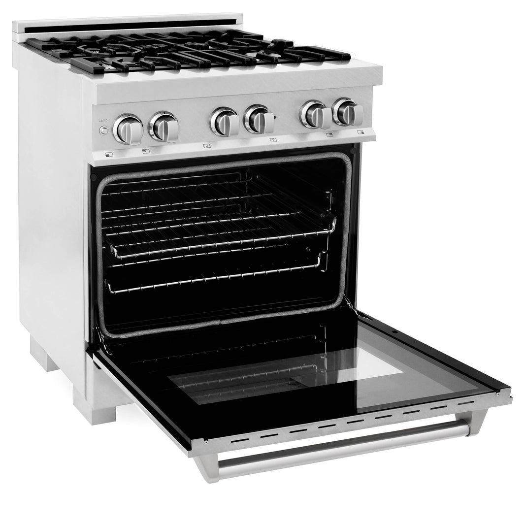 ZLINE 30-Inch Professional Dual Fuel Range in DuraSnow Stainless (RAS-SN-30)