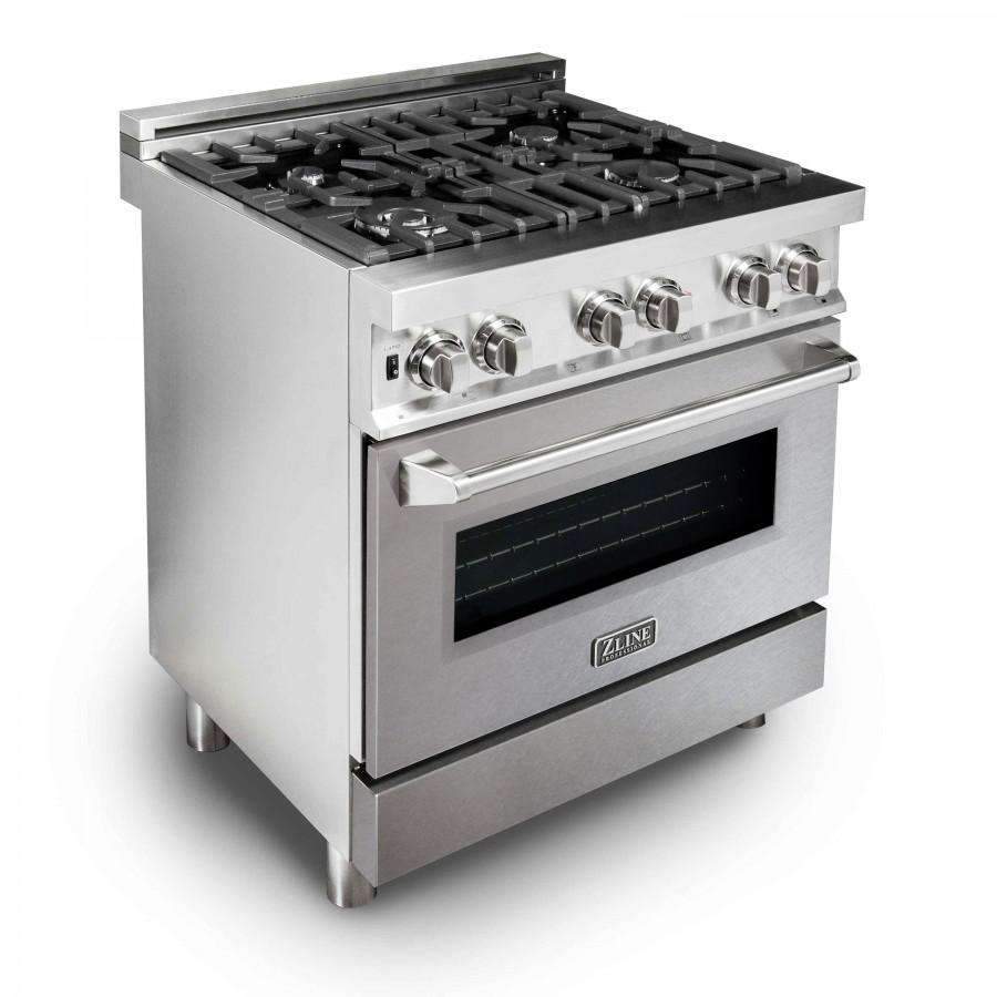 ZLINE 30-Inch Professional Dual Fuel Range with DuraSnow Door (RA-SN-30)