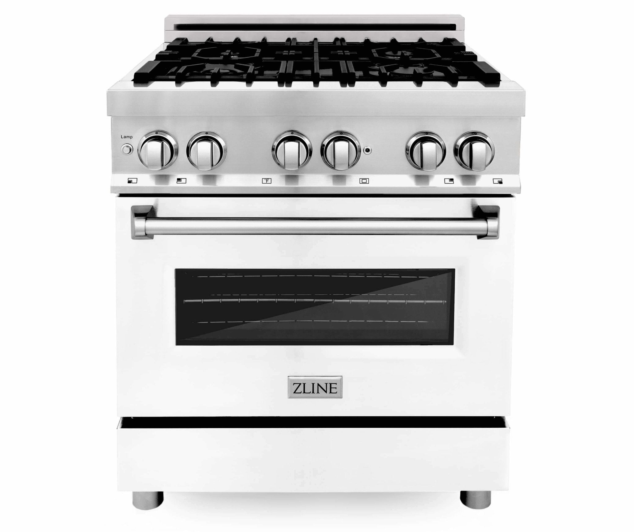 ZLINE 30-Inch Professional Dual Fuel Range with White Matte Door (RA-WM-30)