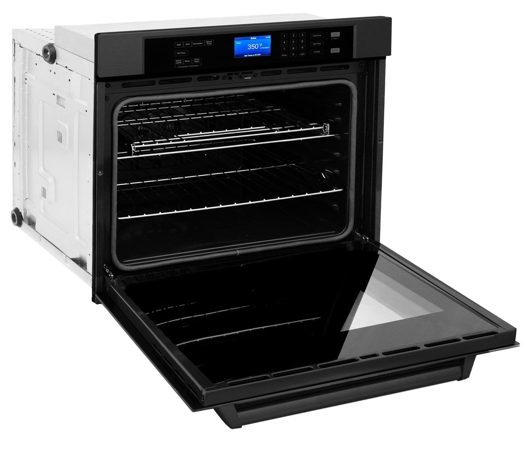 ZLINE 30" Professional Electric Wall Oven with Self-Clean in Black Stainless Steel (AWS-30-BS)