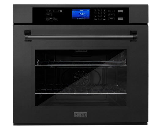 ZLINE 30" Professional Electric Wall Oven with Self-Clean in Black Stainless Steel (AWS-30-BS)