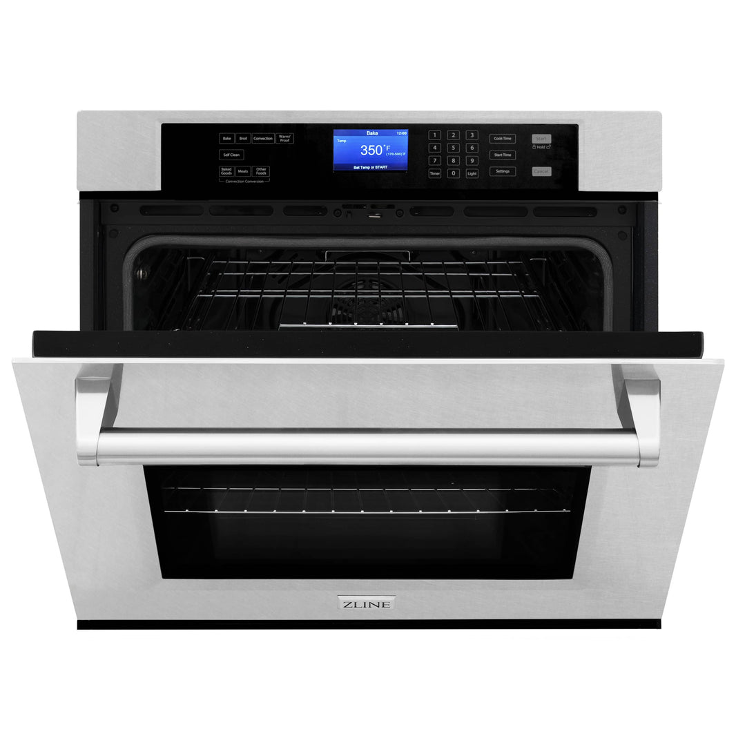 ZLINE 30” Professional Electric Wall Oven with Self Clean in DuraSnow® Stainless Steel (AWSS-30)