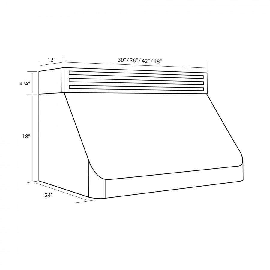 ZLINE 30-Inch Recirculating Under Cabinet Range Hood in Stainless Steel (RK520-30)