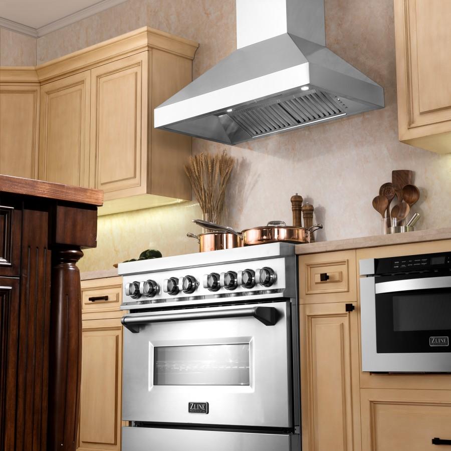 ZLINE 30-Inch Remote Dual Blower Wall Range Hood with 700 CFM Motor (597-RD-30)