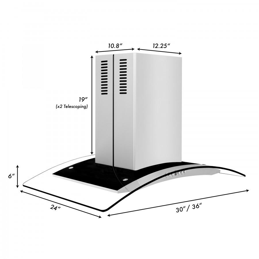 ZLINE 30-Inch Stainless Steel Island Range Hood (GL14i-30)