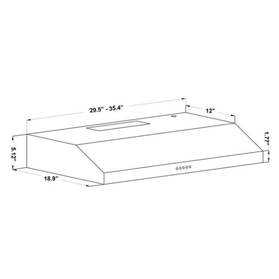 ZLINE 30-Inch Under Cabinet Range Hood (615-30)