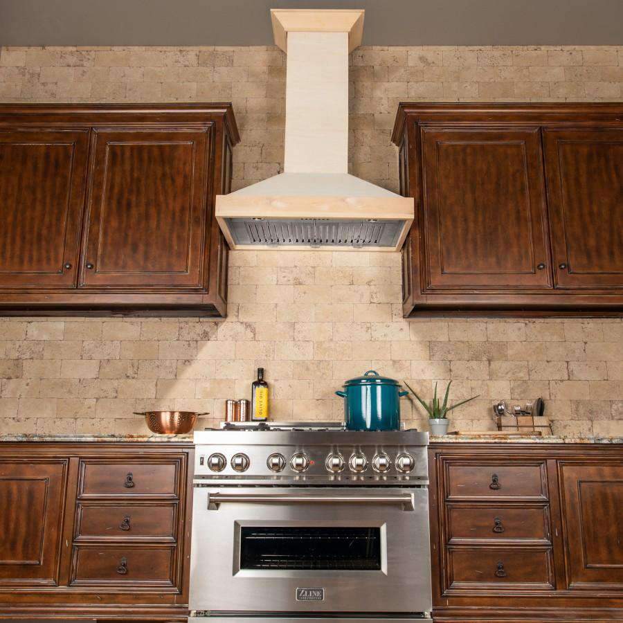 ZLINE 30-Inch Unfinished Wooden Wall Mount Range Hood (KBUF-30)