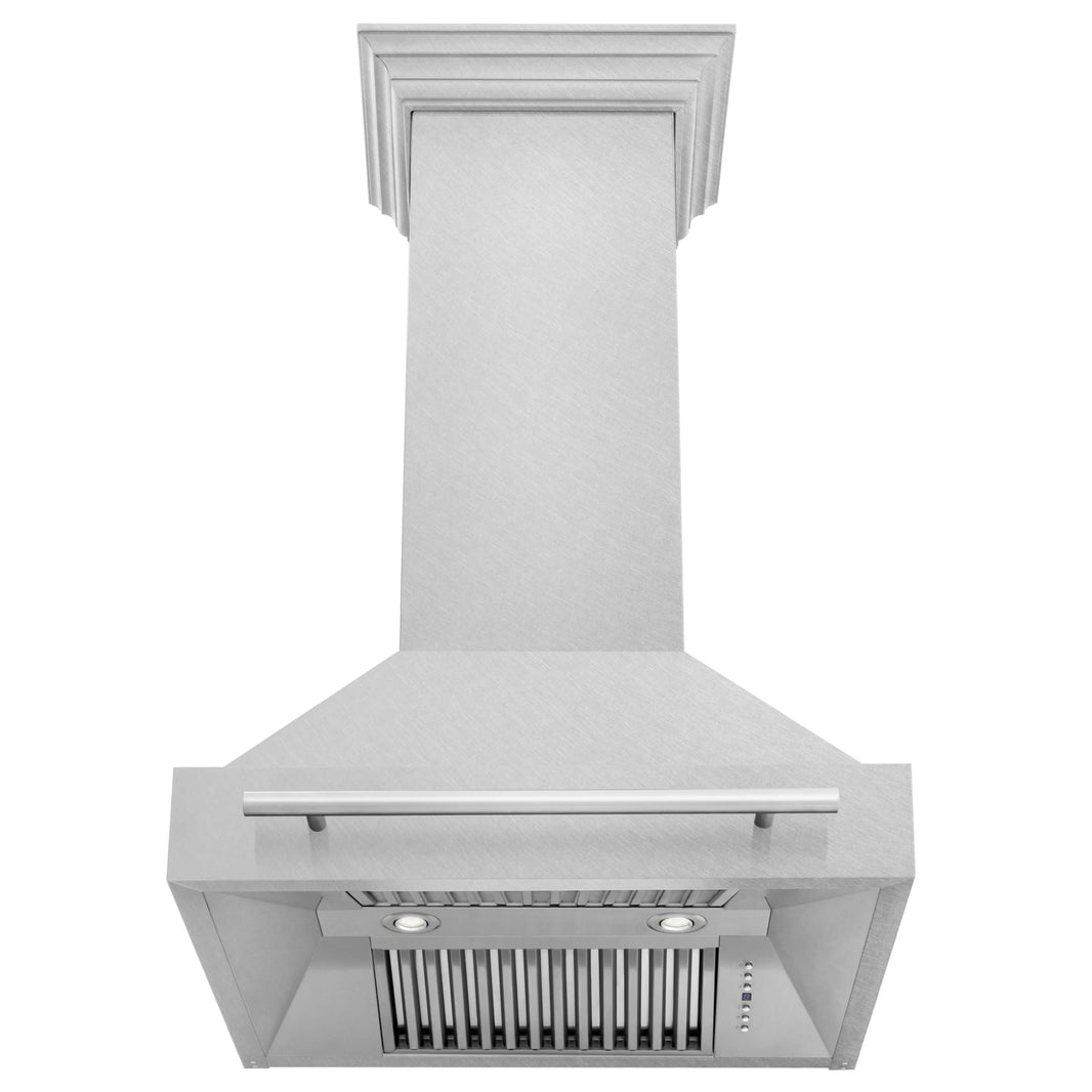 ZLINE 30-Inch Wall Mount Range Hood in DuraSnow Stainless Steel with DuraSnow Handle (8654SNX-30)