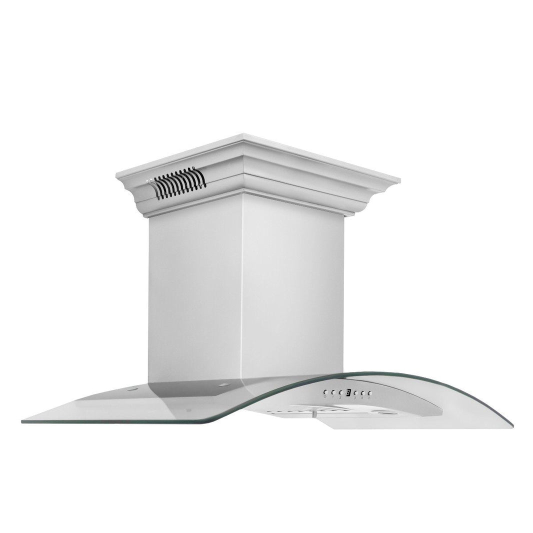 ZLINE 30-Inch Wall Mount Range Hood in Stainless Steel with Built-in CrownSound Bluetooth Speakers (KN4CRN-BT-30)