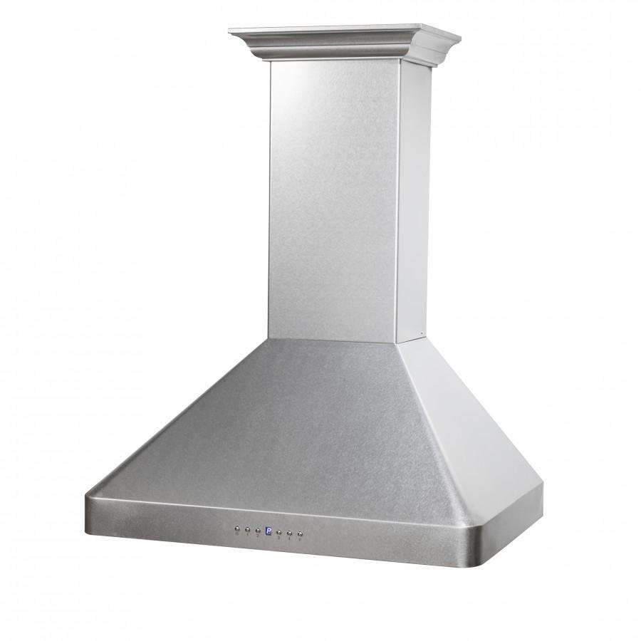 ZLINE 30-Inch Wall Mount Range Hood with Crown Molding in DuraSnow Stainless Steel (8KF2S-30)