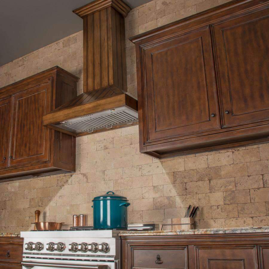 ZLINE 30-Inch Wooden Wall Range Hood, Rustic Light (KPLL-30)