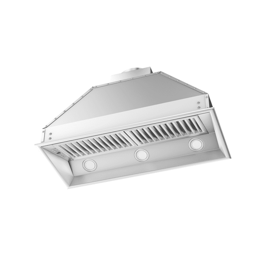 ZLINE 34-Inch Remote Dual Blower Range Hood Insert in Stainless Steel with 700 CFM Motor - 18-Inch Depth (698-RD-34)