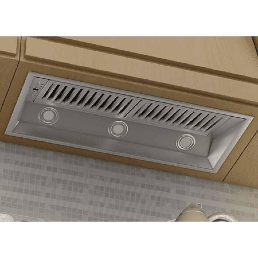 ZLINE 34-Inch Remote Dual Blower Range Hood Insert in Stainless Steel - 15-Inch Depth (695-RD-34)