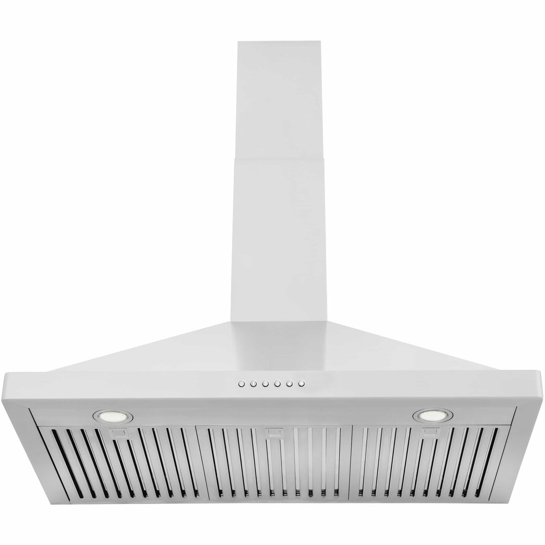 ZLINE 36-Inch Alpine Series Ducted Wall Mount Range Hood in Stainless Steel with Remote (ALP10WL-36)